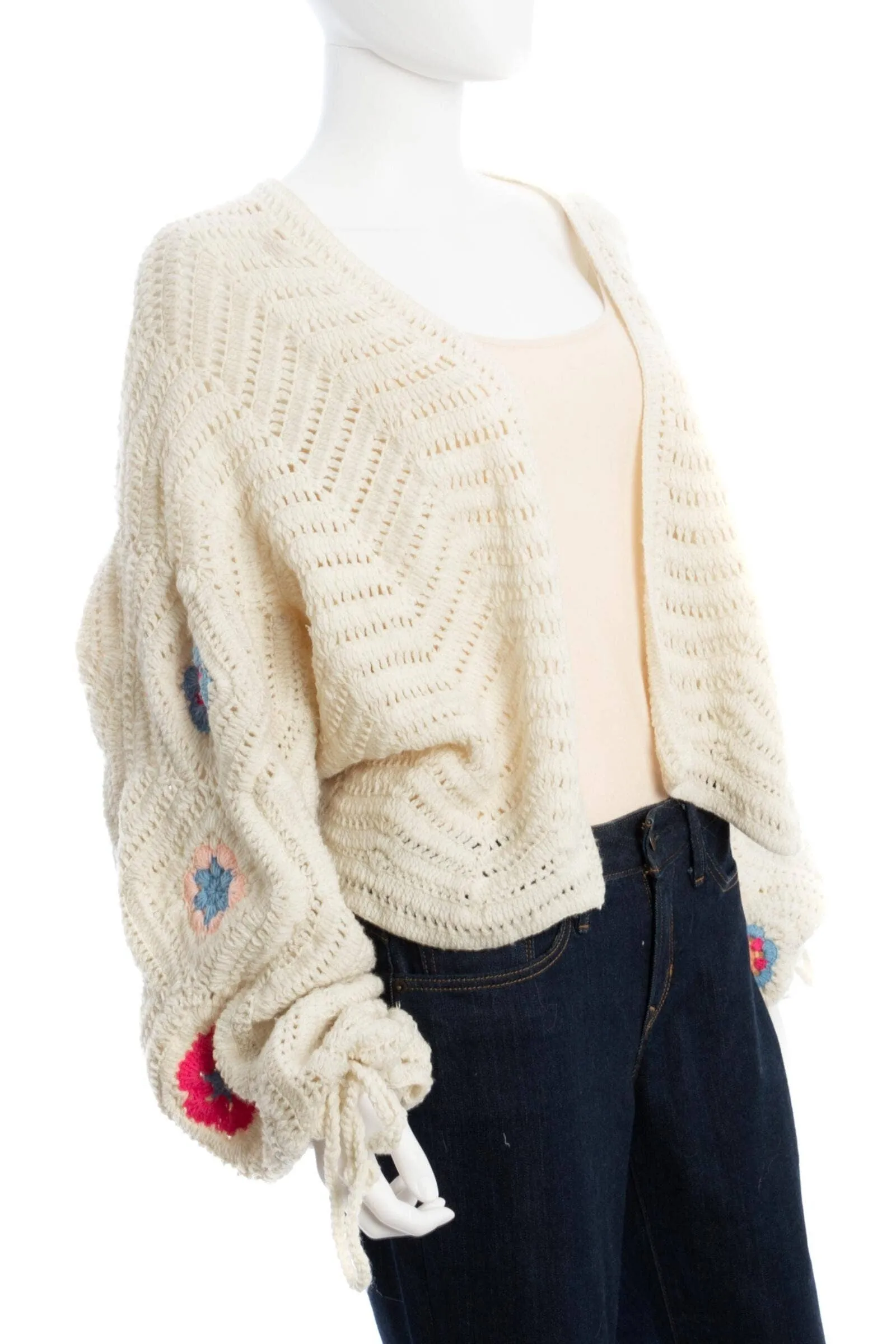 Saachi Crochet Floral Cardigan