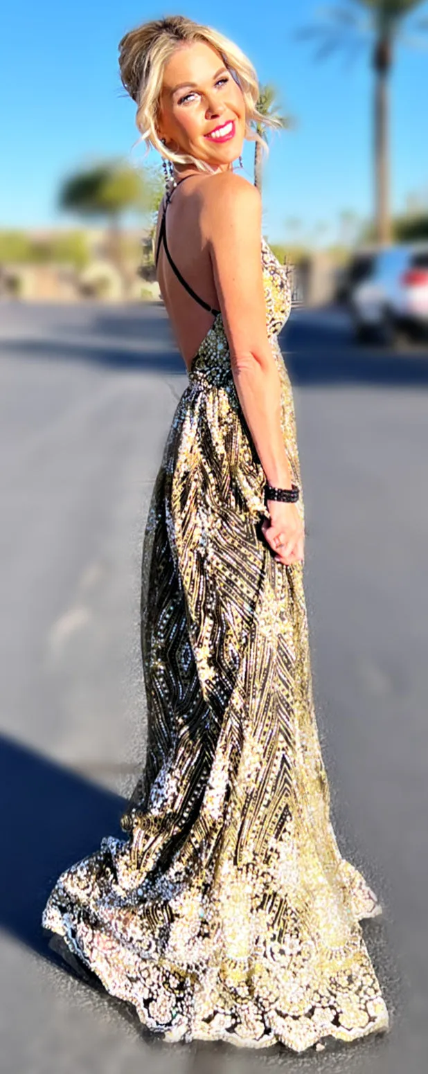 Sequin Stunner Maxi Dress