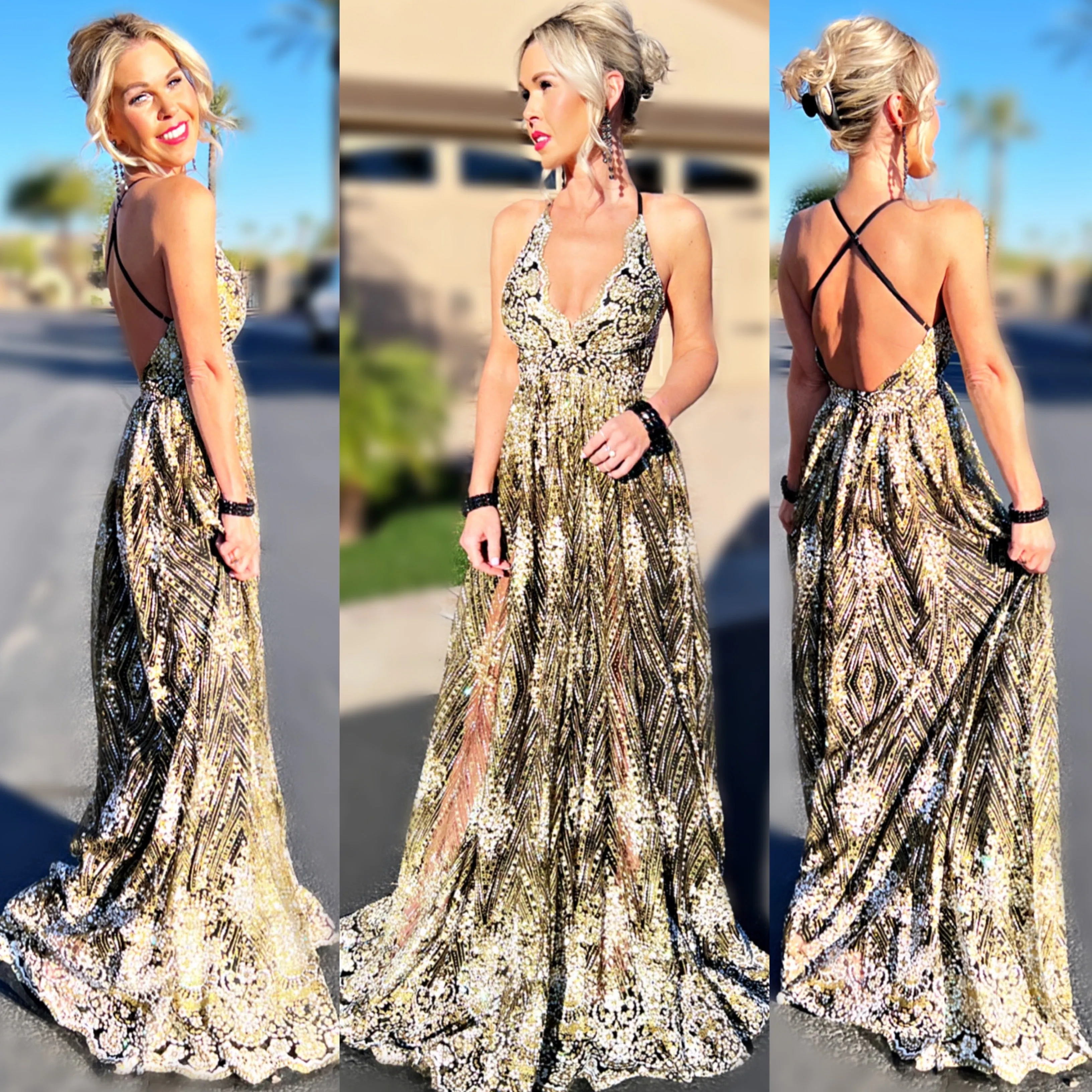 Sequin Stunner Maxi Dress