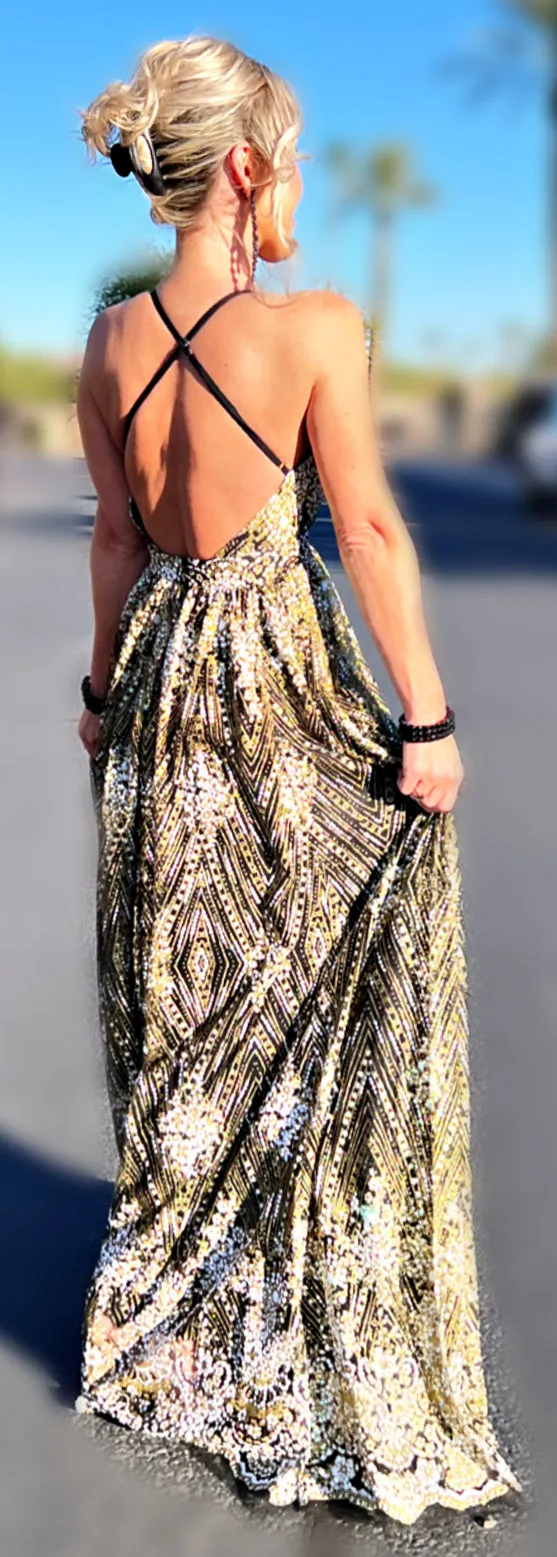 Sequin Stunner Maxi Dress