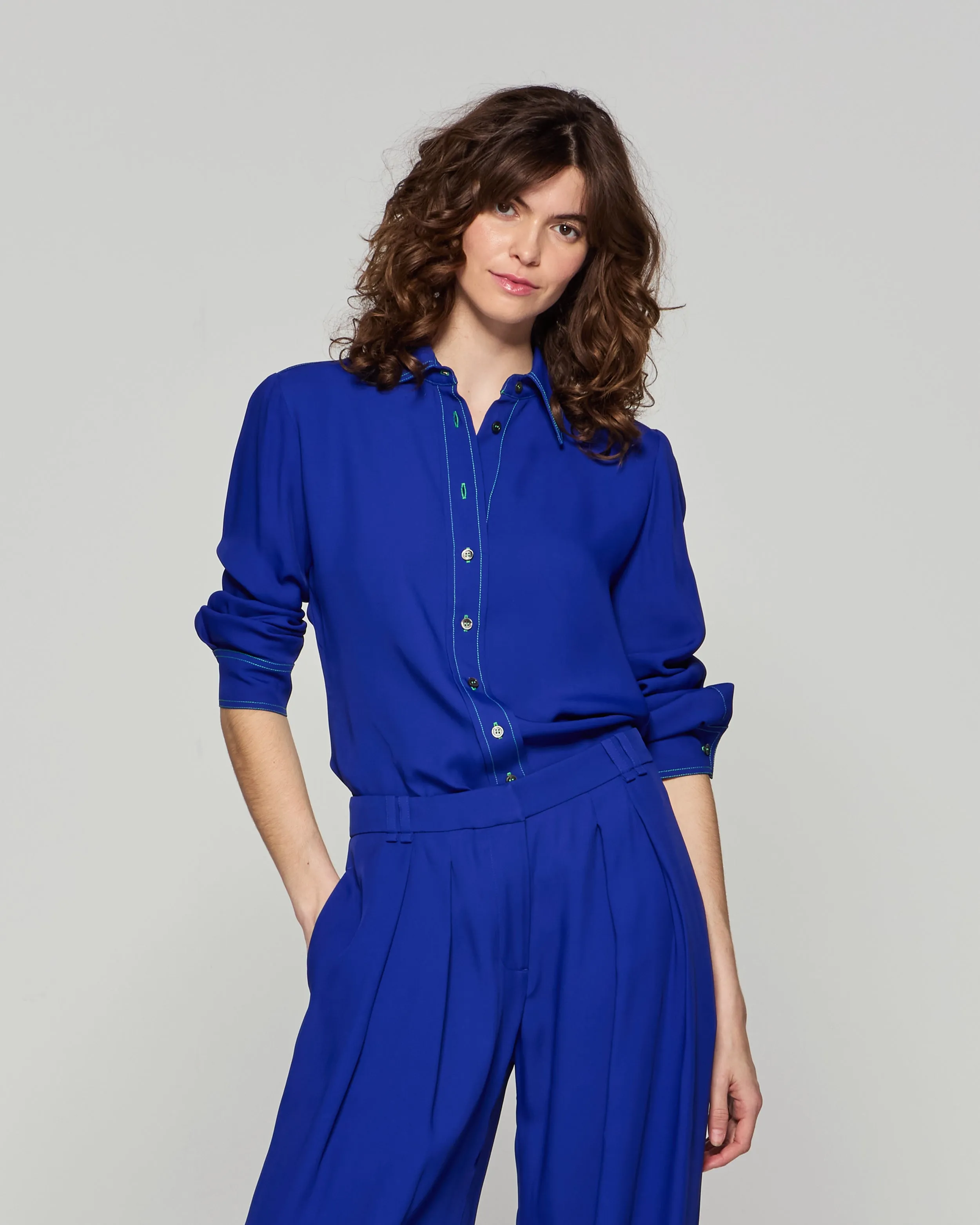 Serena Shirt - Cobalt Blue