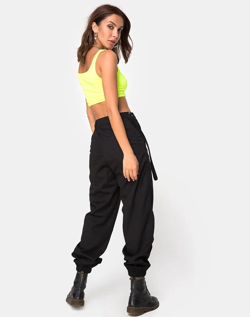 Shani Crop Top in Neon Yellow