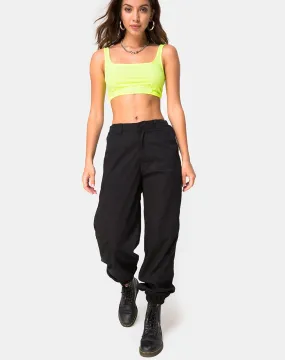 Shani Crop Top in Neon Yellow