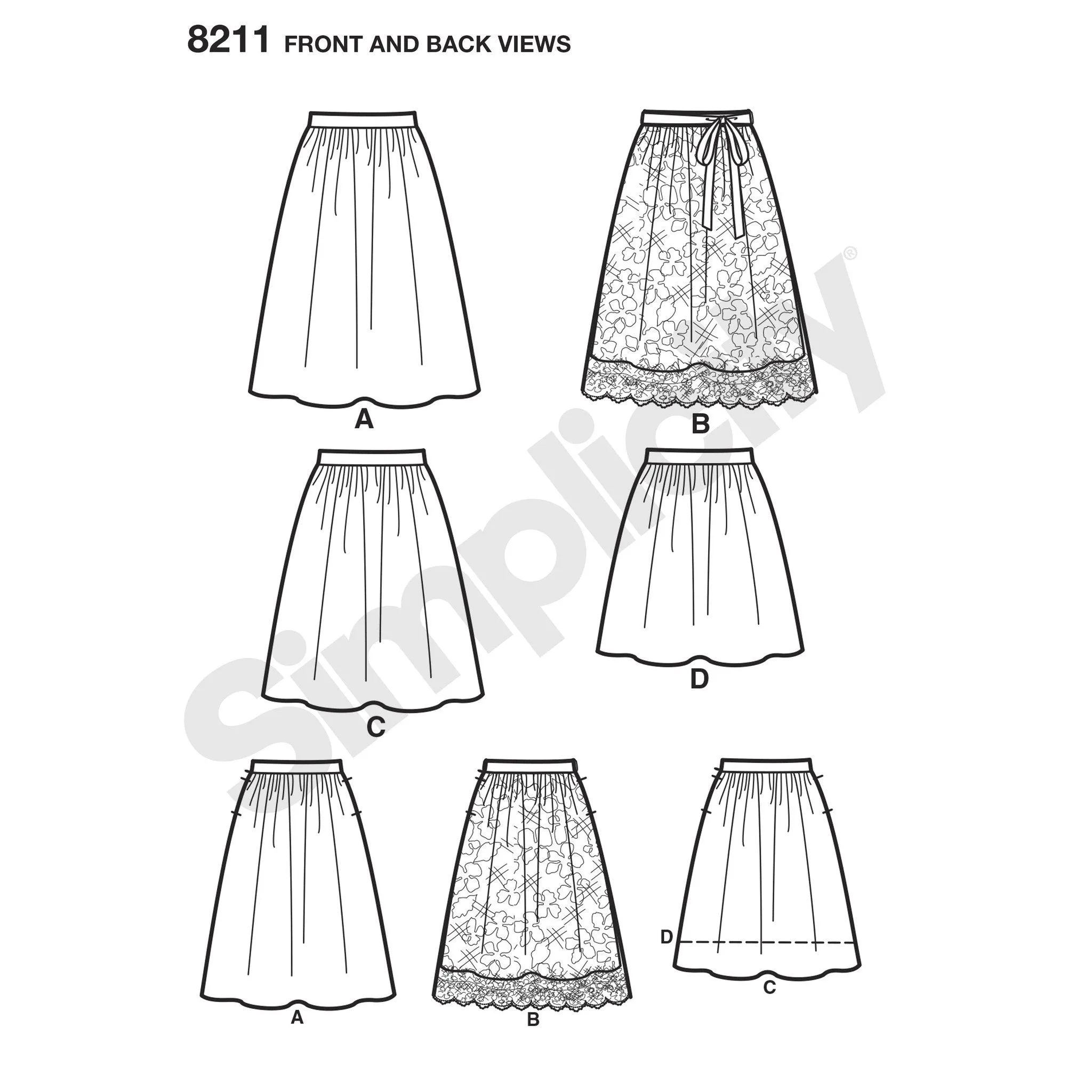 Simplicity Pattern 8211 Misses' Dirndl Skirts