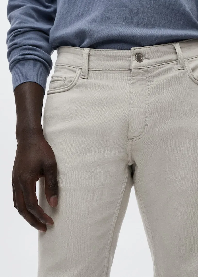 Slim-fit coloured jeans