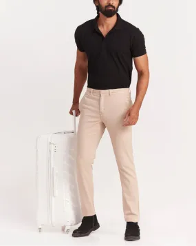 Slim Fit Garment Dyed Chinos - Latte