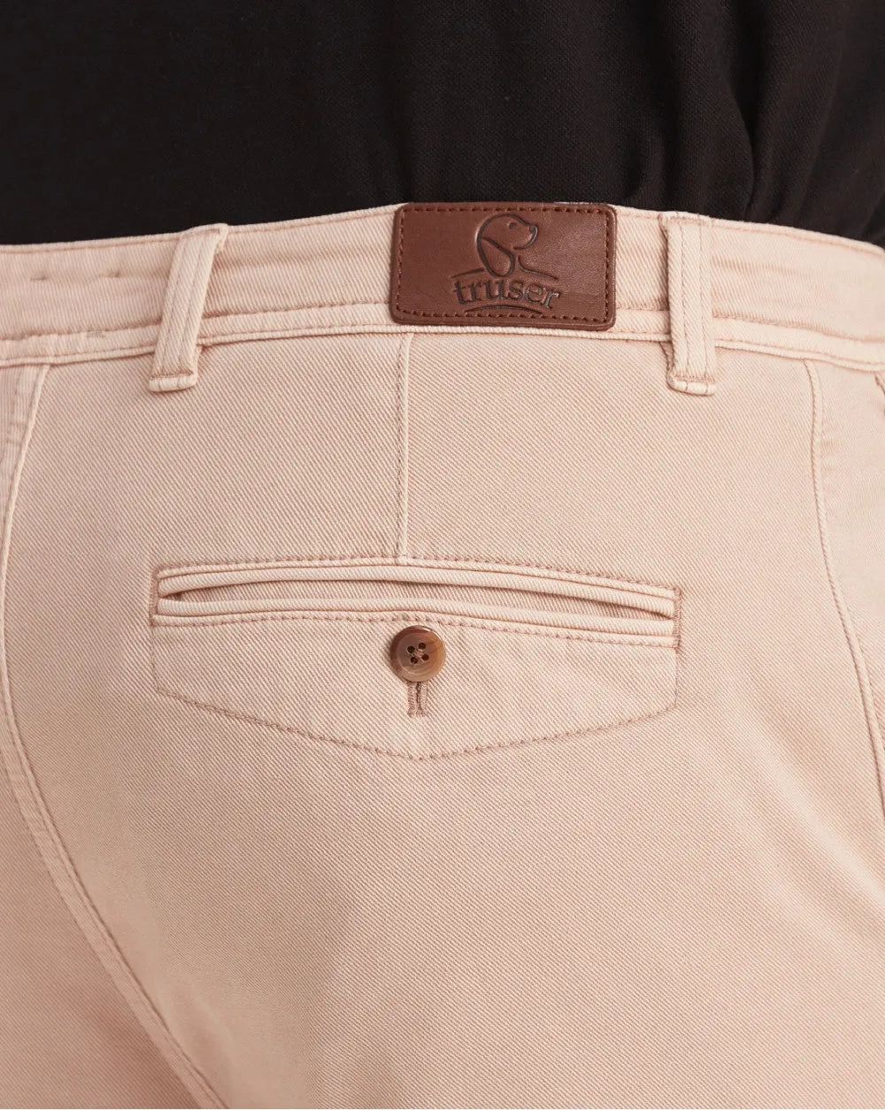 Slim Fit Garment Dyed Chinos - Latte