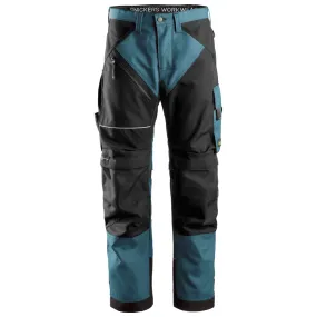 Snickers 6303 RuffWork, Work Trousers Petrol/Black