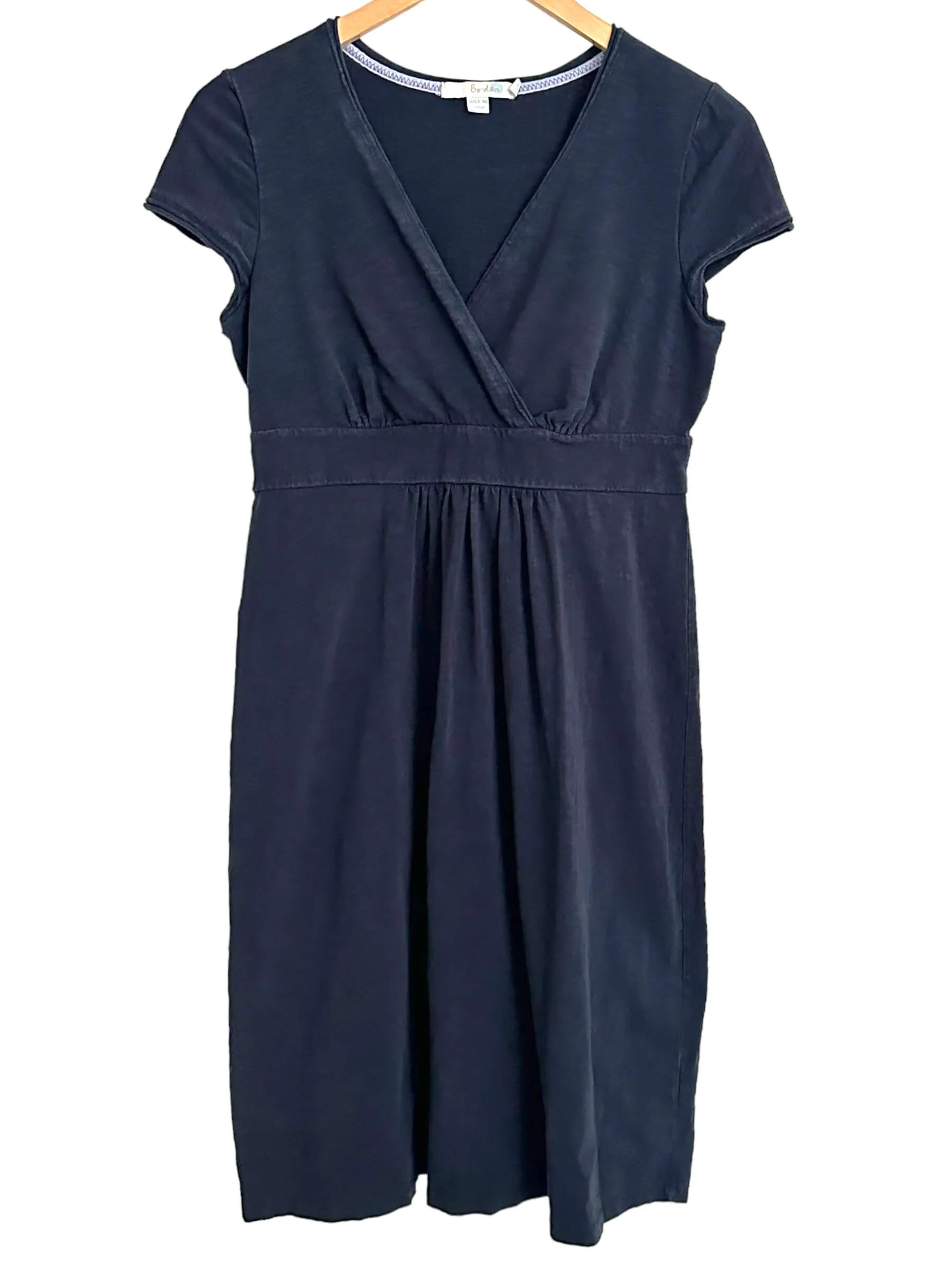 Soft Autumn Navy Jersey Knit Dress