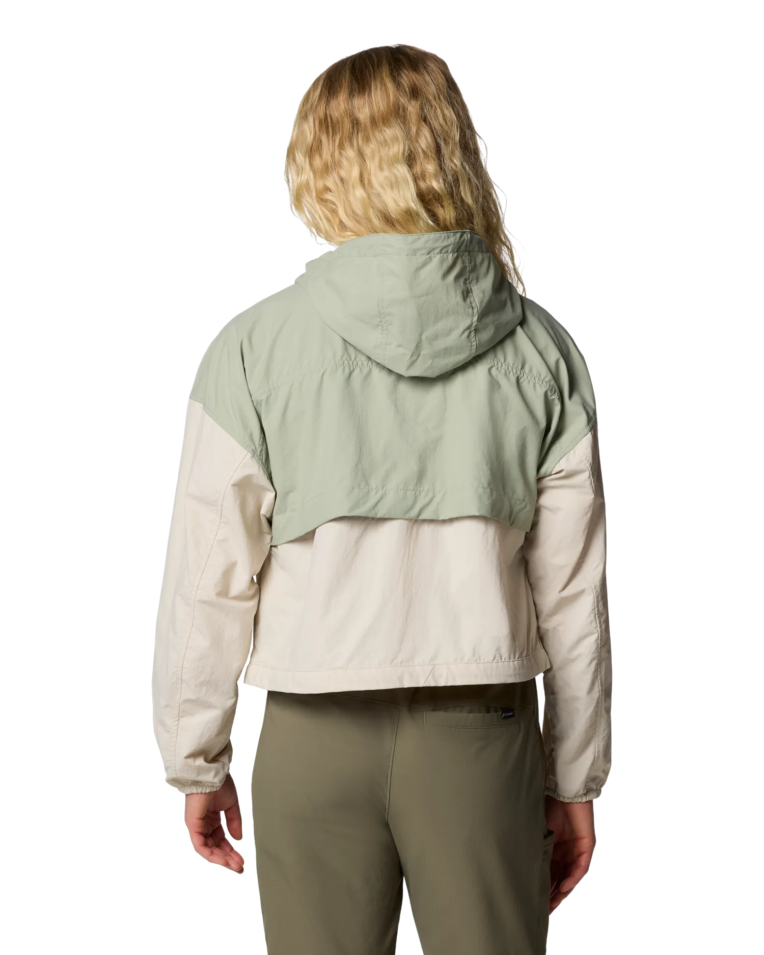 Spire Valley Cropped Windbreaker Jacket in Safari & Dark Stone