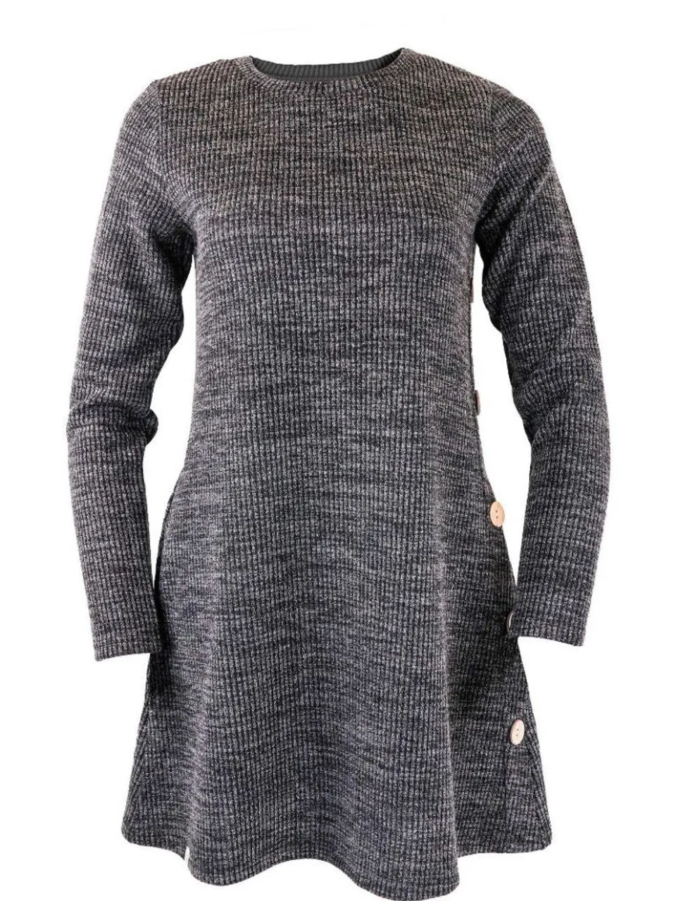 SS Knit Dress - Charcoal