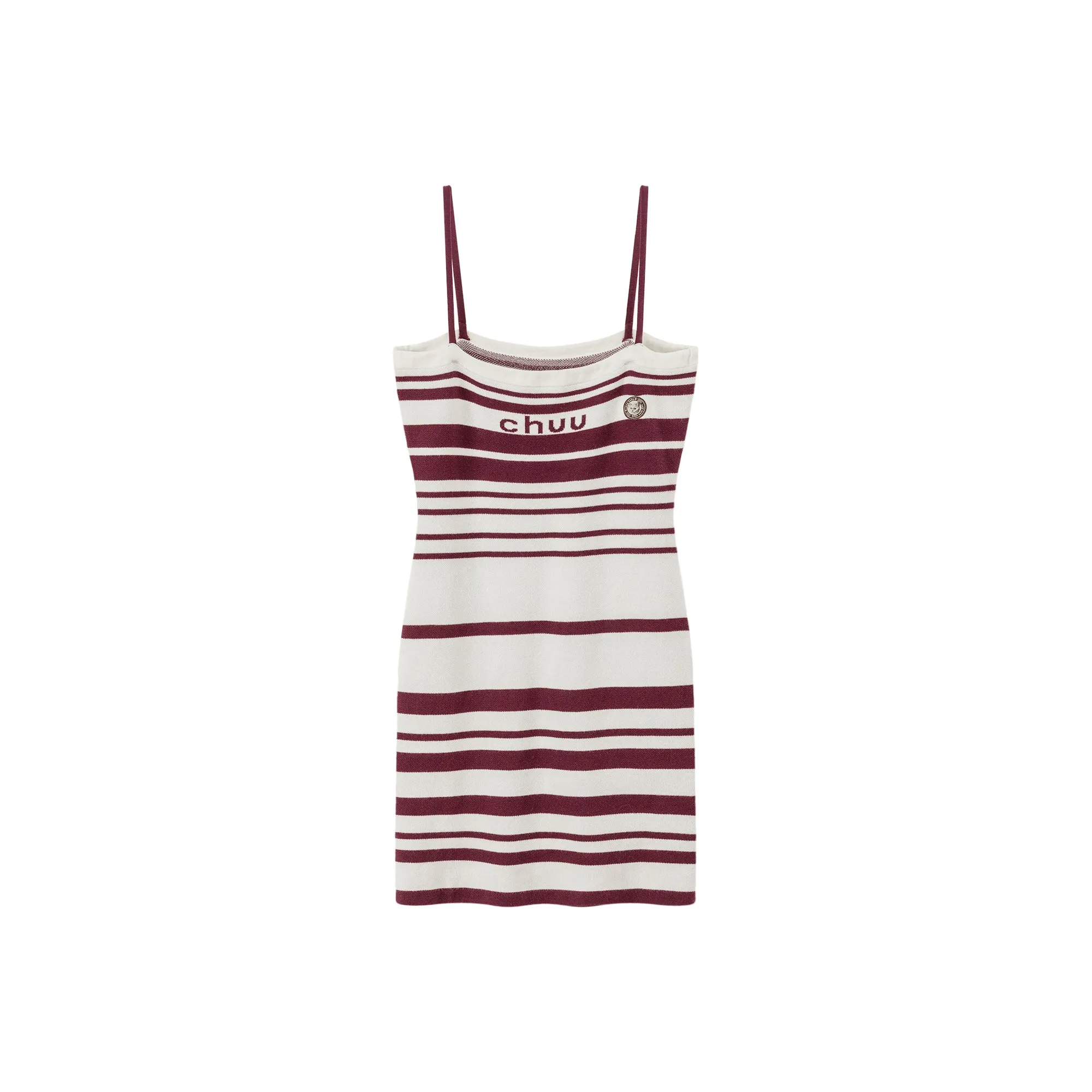 Stripe Knit Bustier Dress