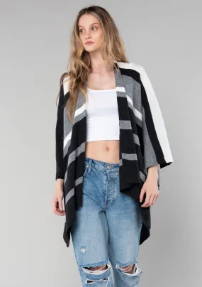 Striped Poncho Sweater