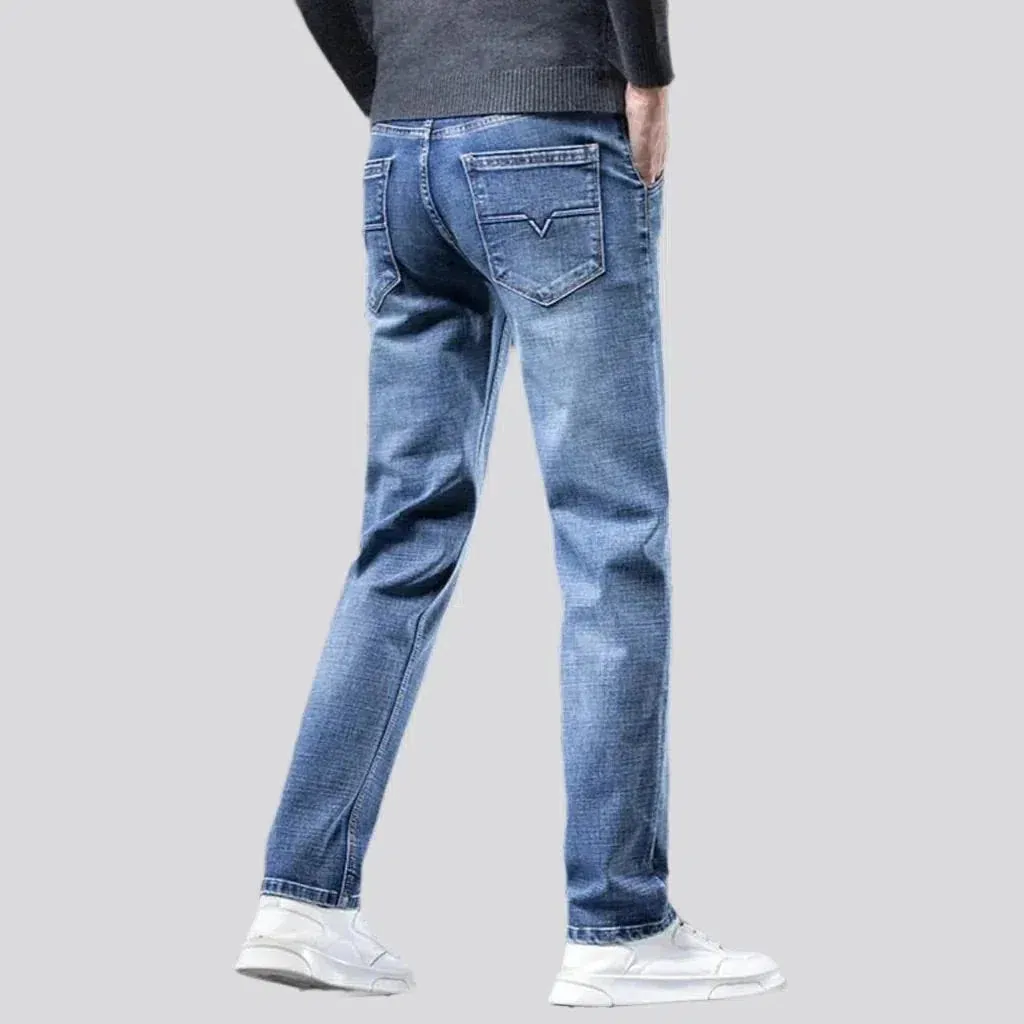 Tapered men's sanded jeans