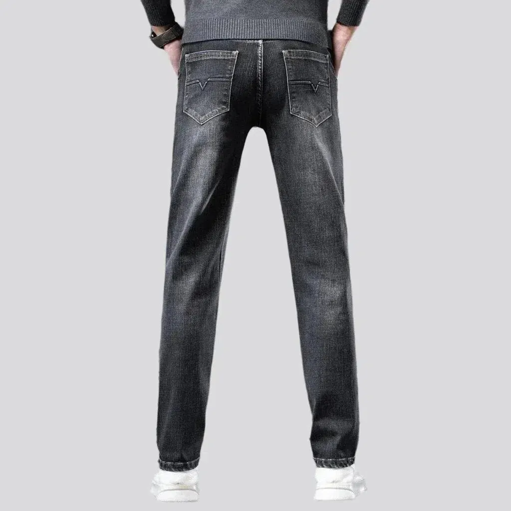 Tapered men's sanded jeans