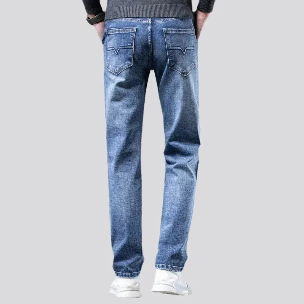 Tapered men's sanded jeans