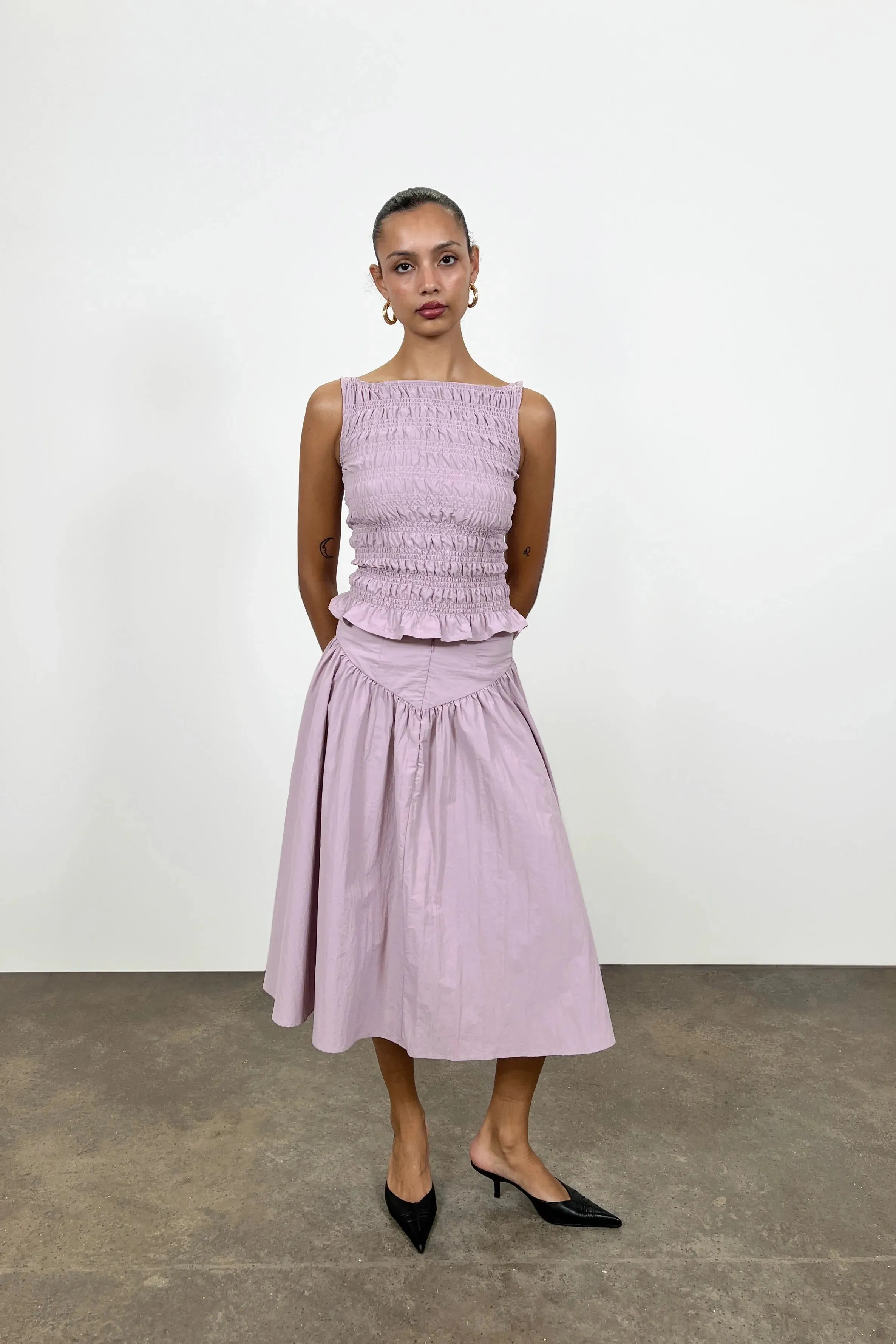 The Deba Midi Skirt, Rose