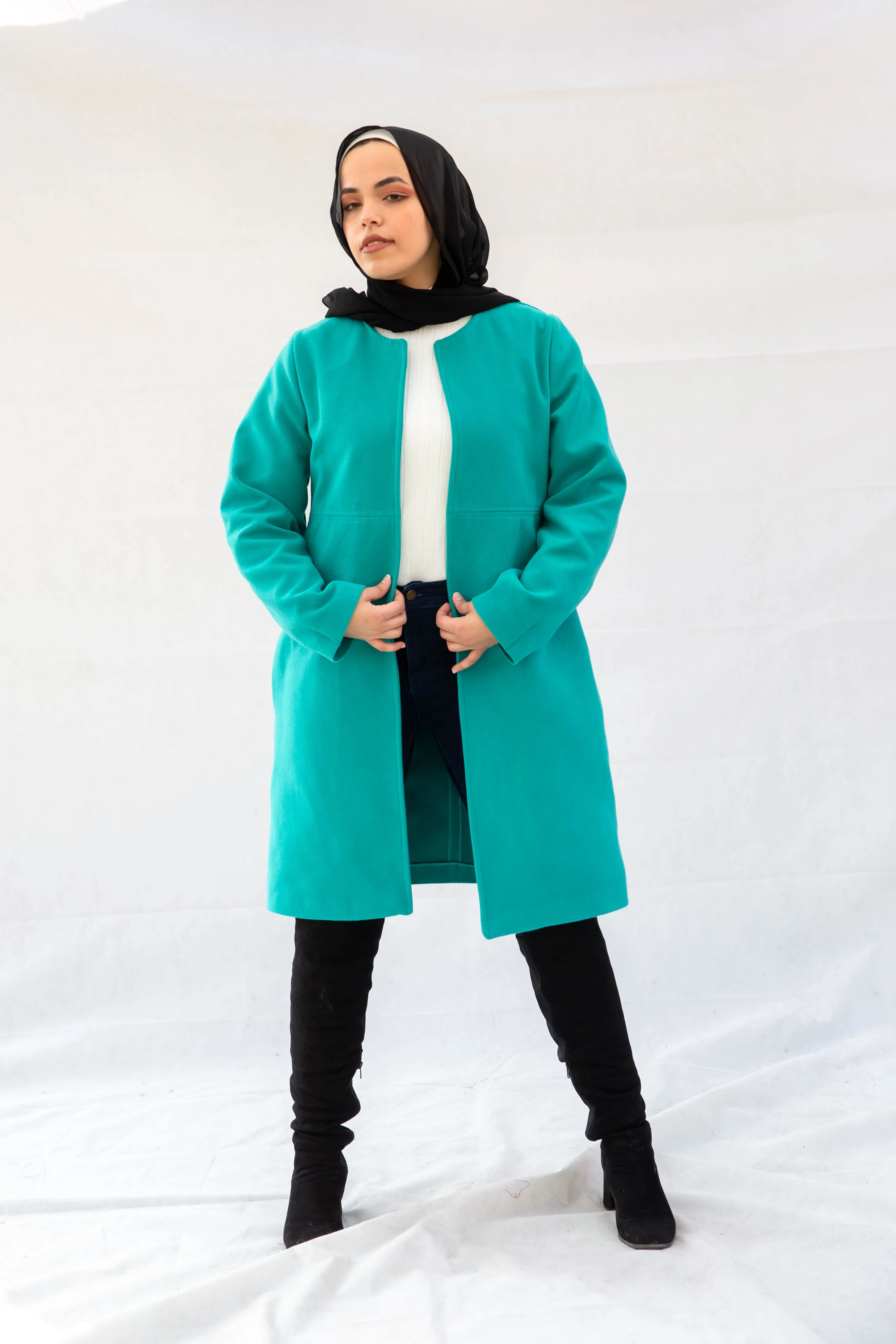 The Gem Coat - Turquoise