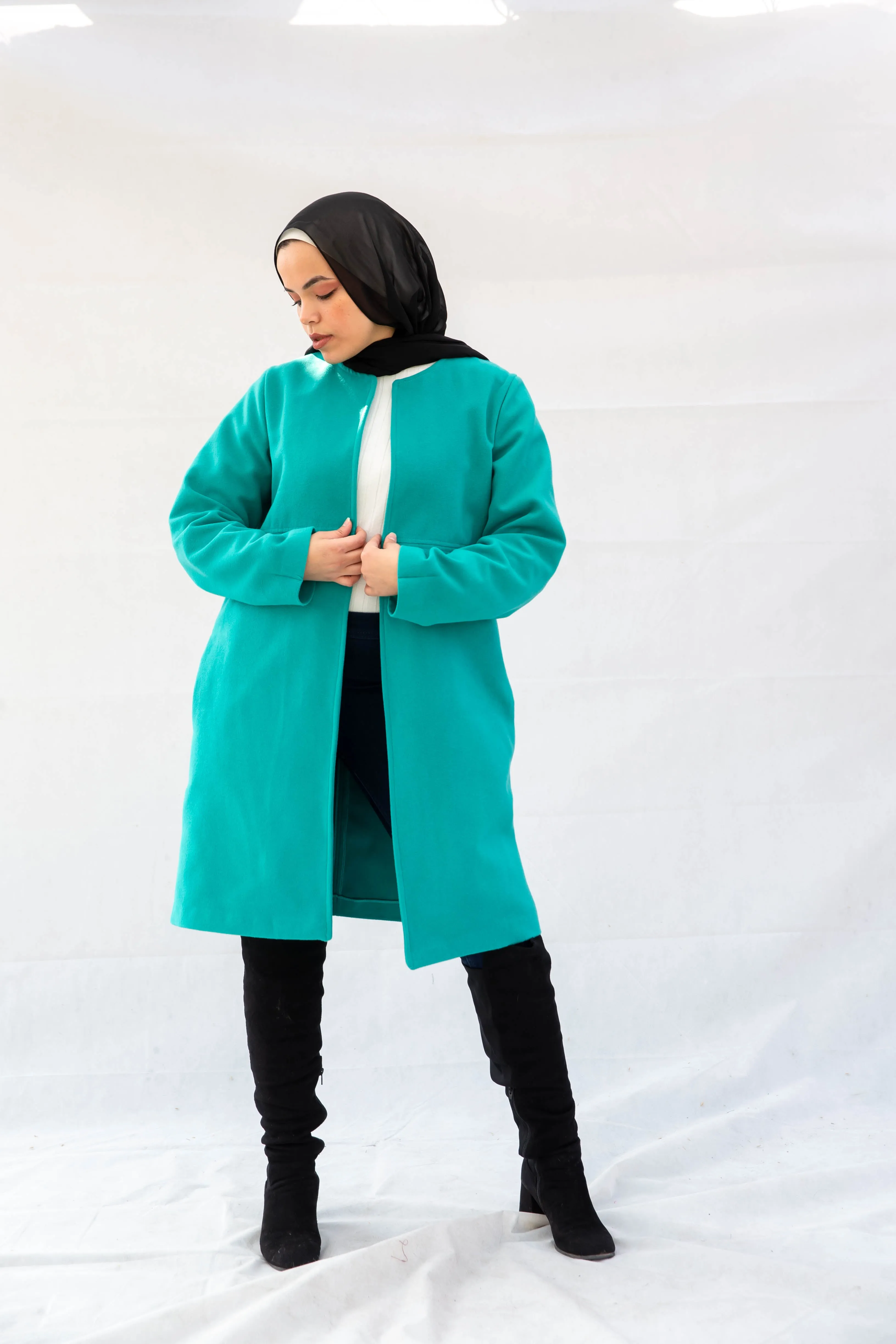 The Gem Coat - Turquoise