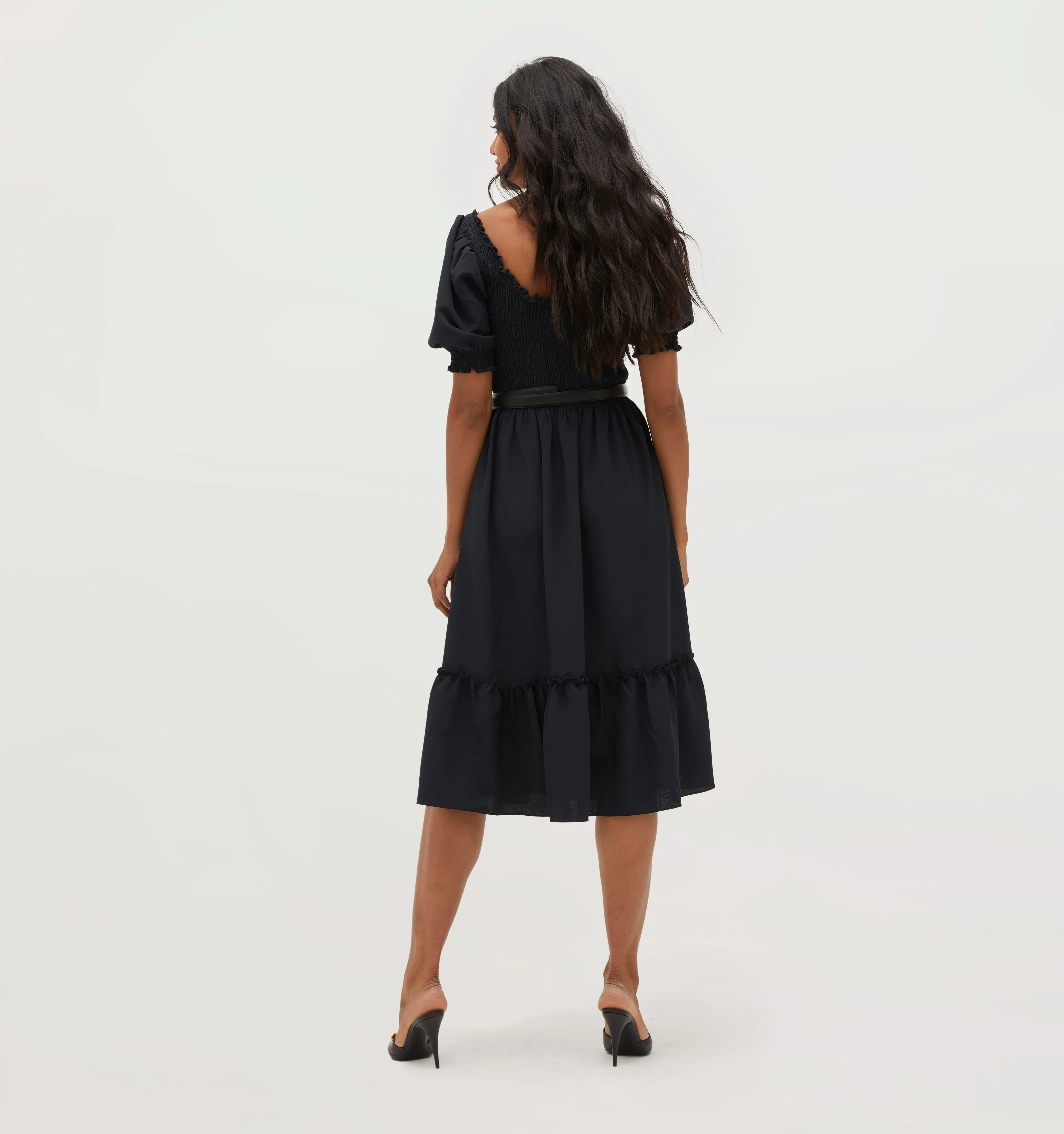 The Louisa Nap Dress - Black Crepe