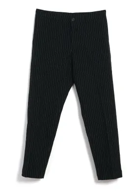 TYGE | Wide Cut Cropped Trousers | Big Pin Black