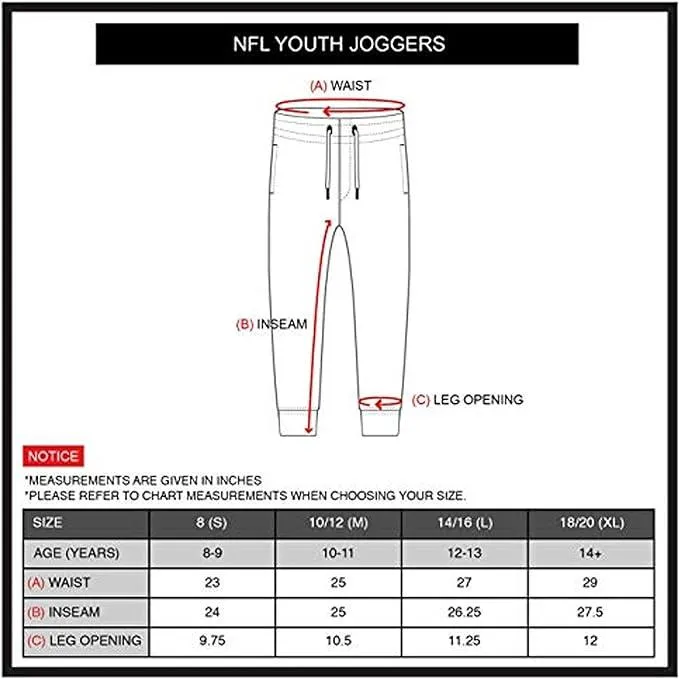 Ultra Game NFL Official Youth Super Soft Game Day Jogger Sweatpants, New York Giants|New York Giants