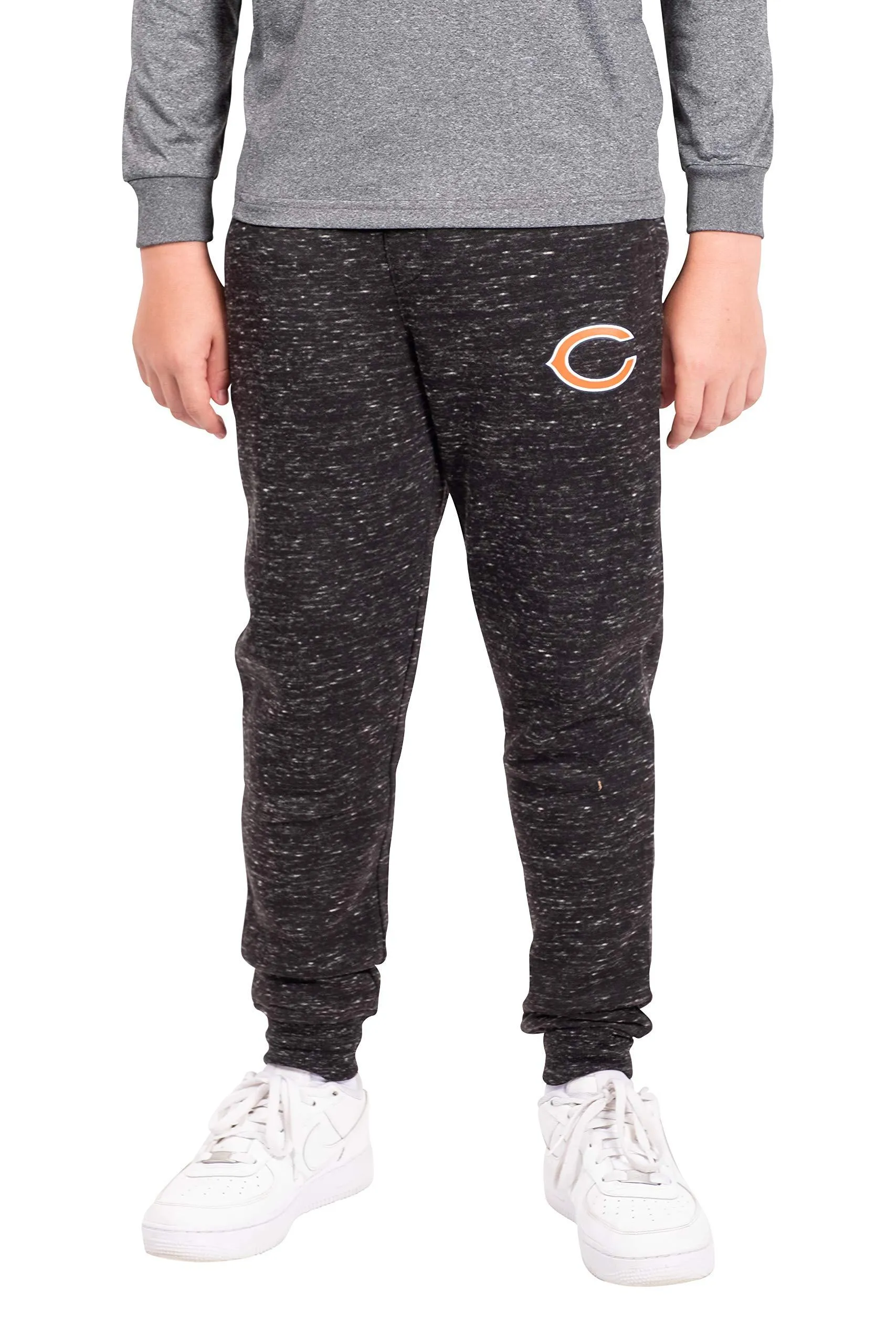 Ultra Game NFL Official Youth Super Soft Supreme Jogger Sweatpants, Chicago Bears, Black Snow|Chicago Bears