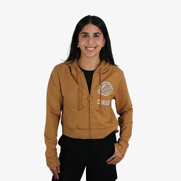 Vancouver Canucks New Era Ladies Bronze Skate Zip Up Jacket