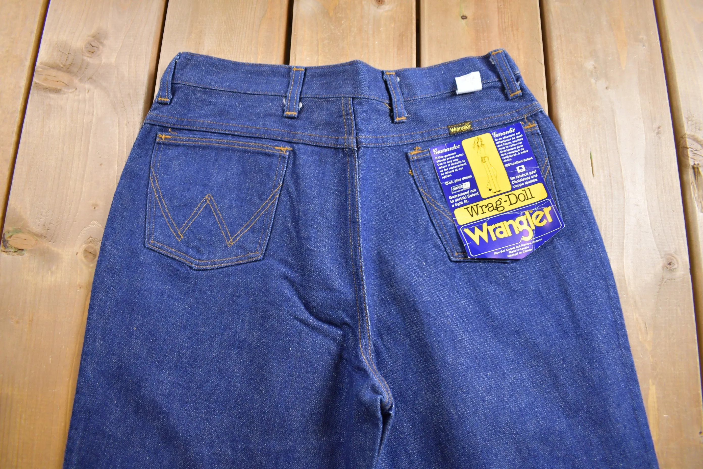 Vintage 1970s Deadstock Wrangler Wrag-Doll Bell Bottom Women's Jeans Size 30 x 34