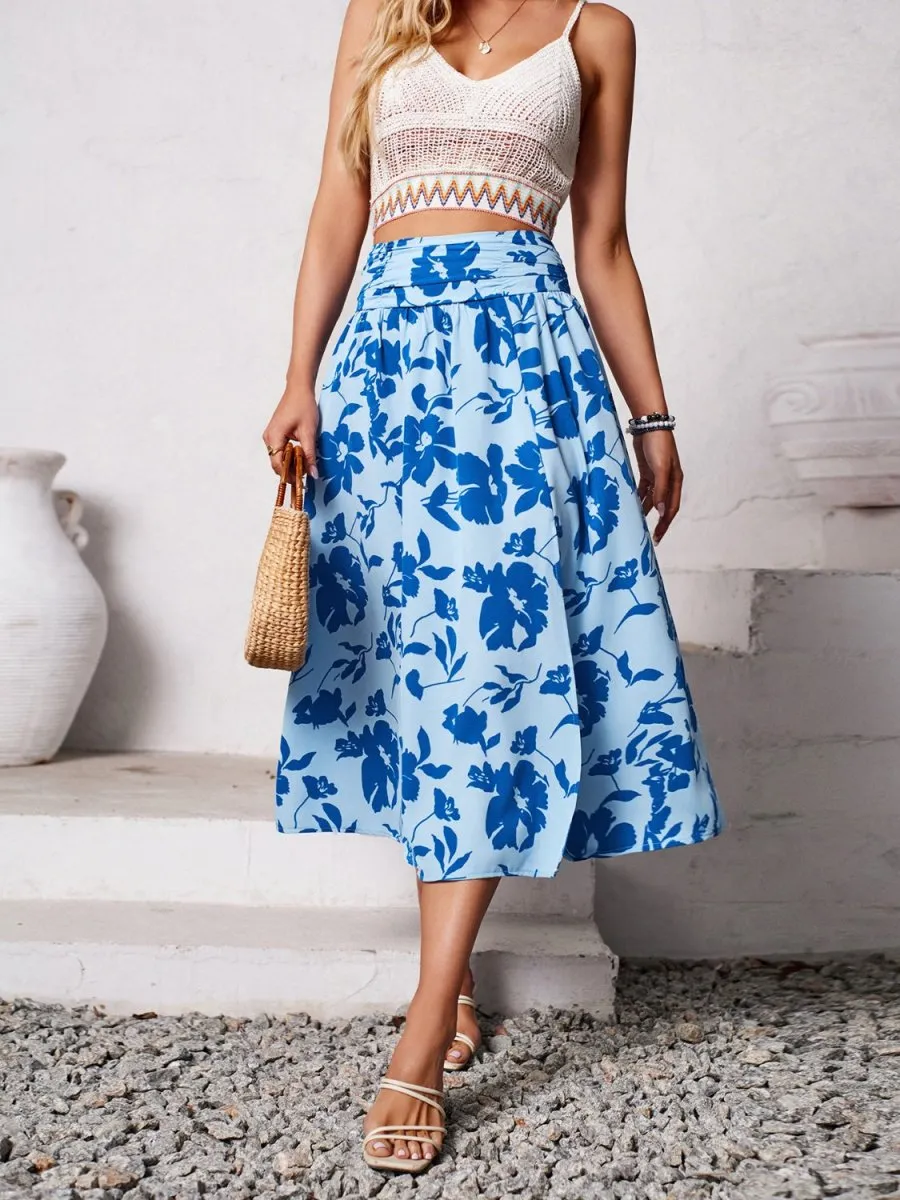 Whispering Wind A-Line Midi Skirt