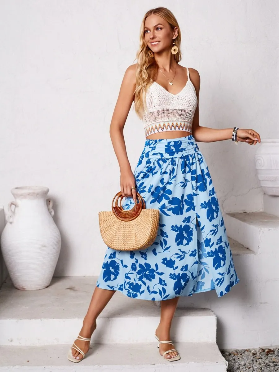 Whispering Wind A-Line Midi Skirt