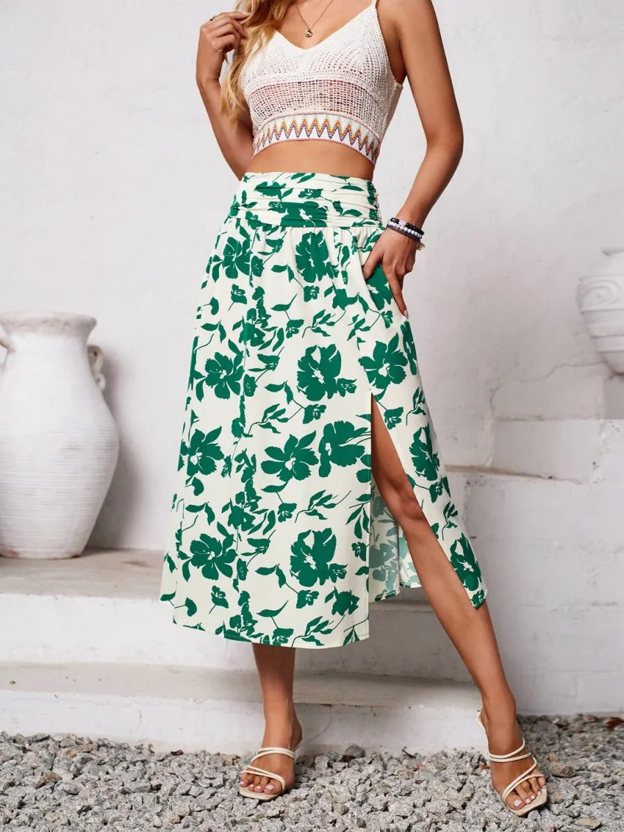 Whispering Wind A-Line Midi Skirt