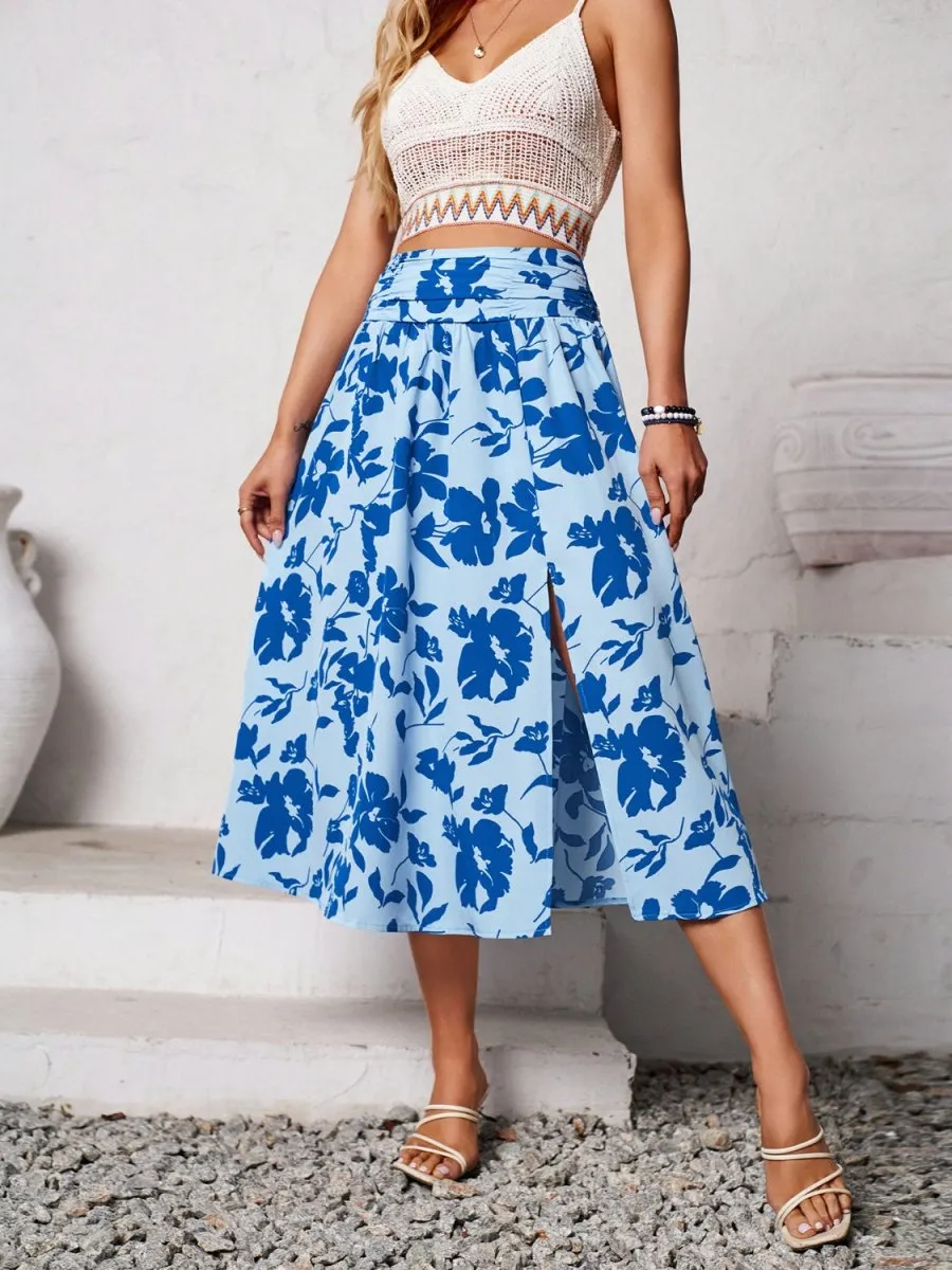 Whispering Wind A-Line Midi Skirt