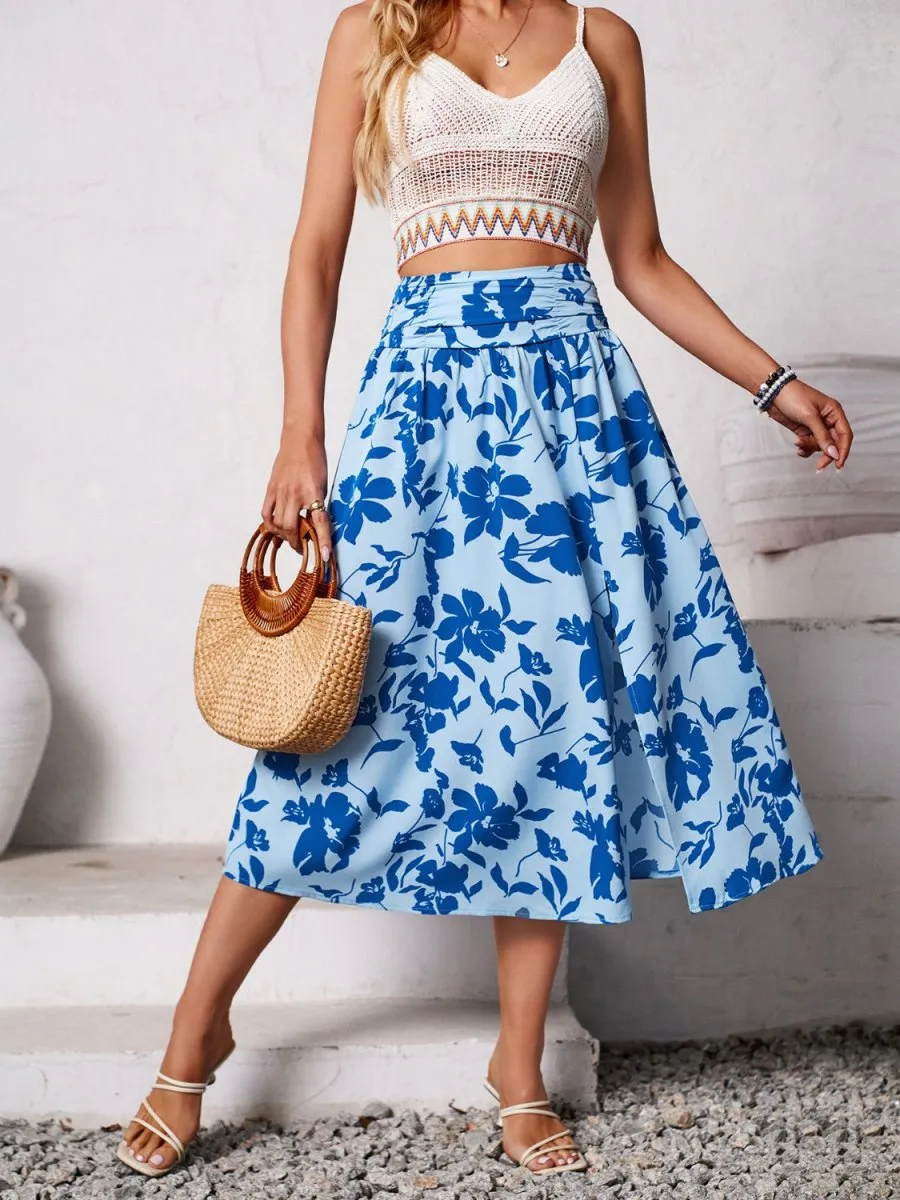 Whispering Wind A-Line Midi Skirt