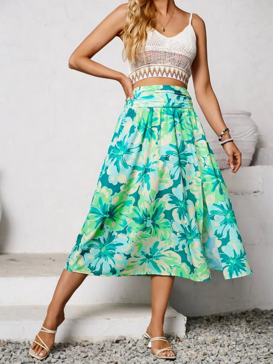 Whispering Wind A-Line Midi Skirt