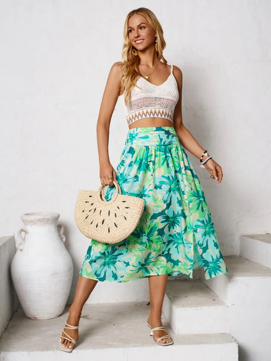 Whispering Wind A-Line Midi Skirt