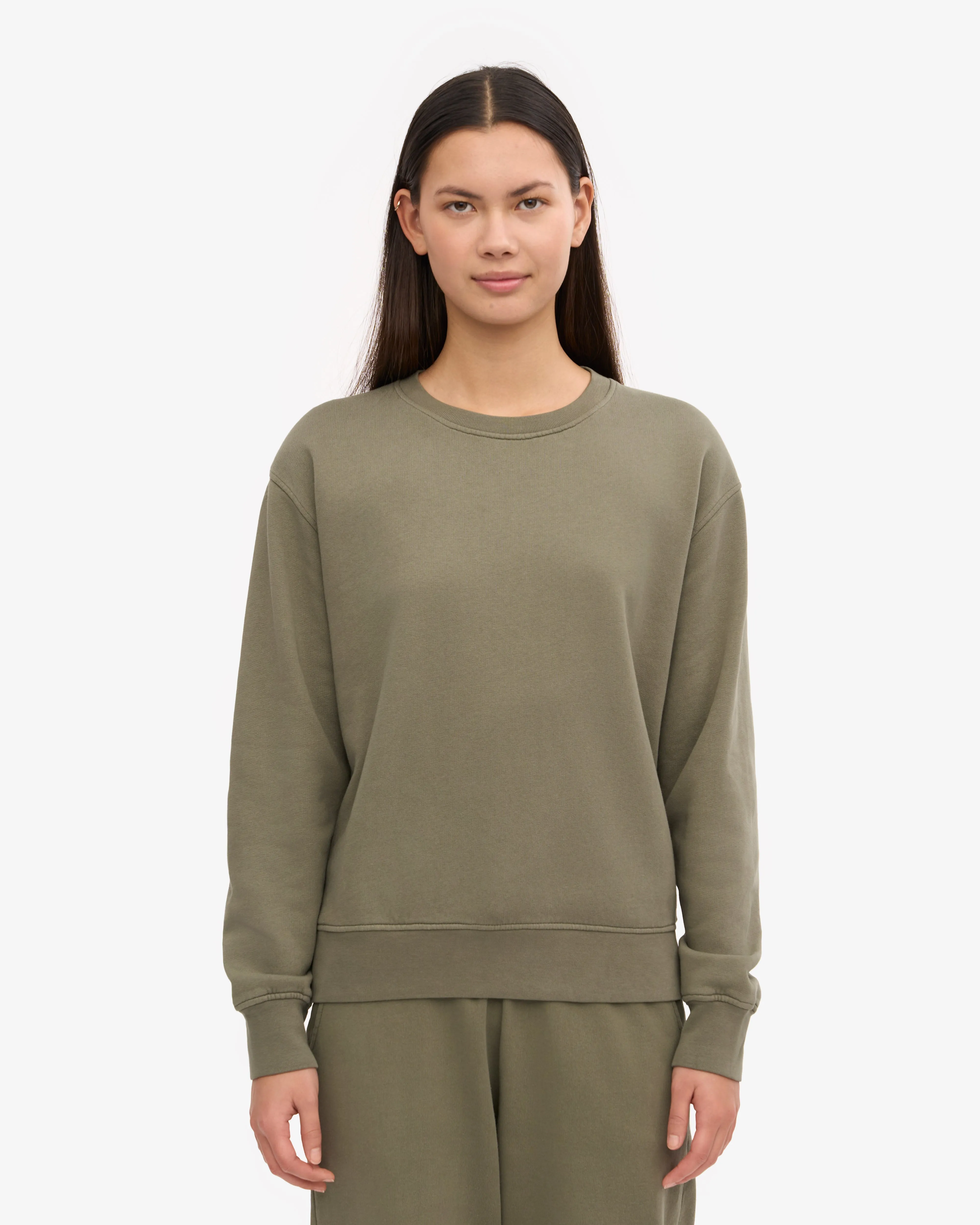 Women Classic Organic Crew - Dusty Olive