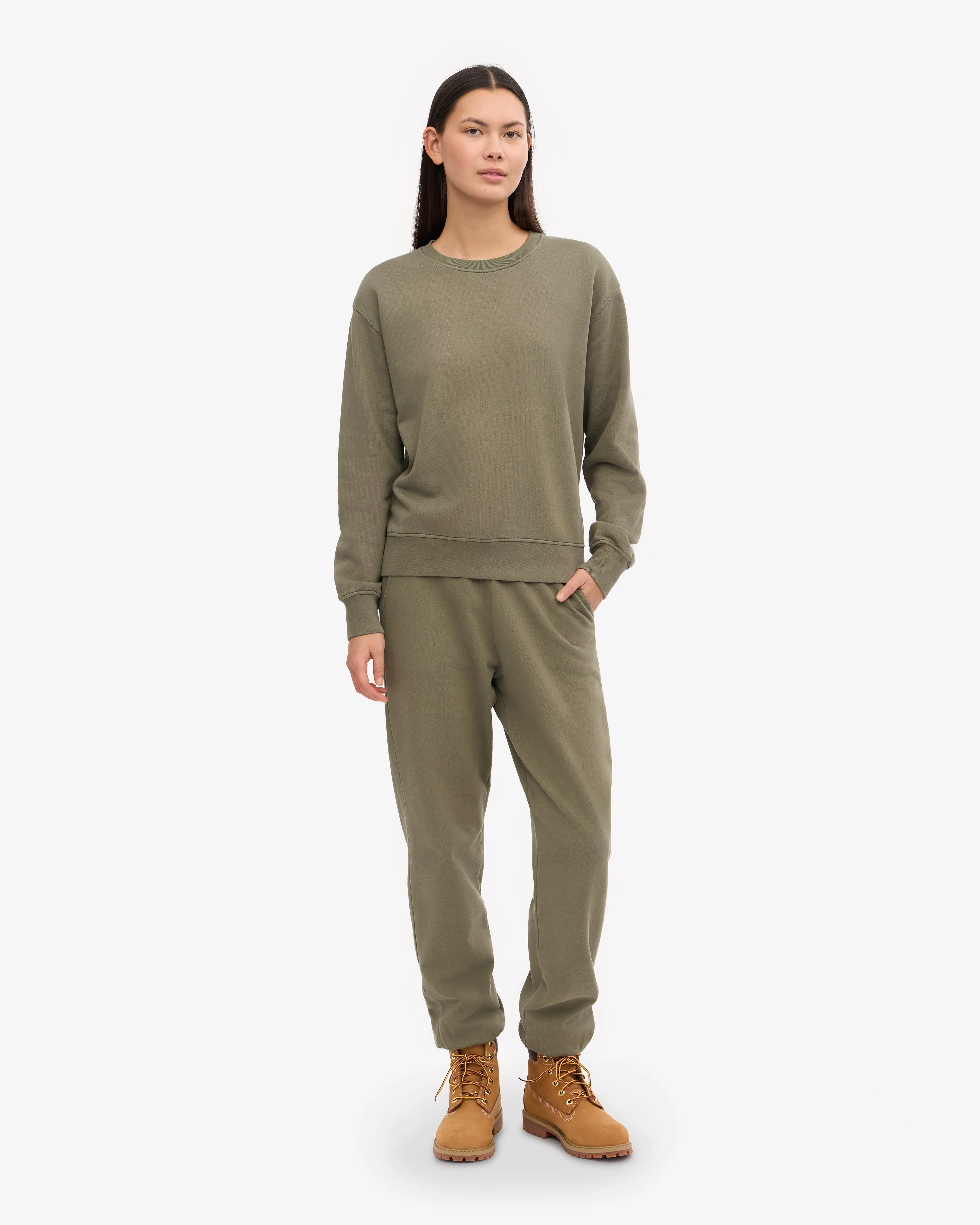 Women Classic Organic Crew - Dusty Olive