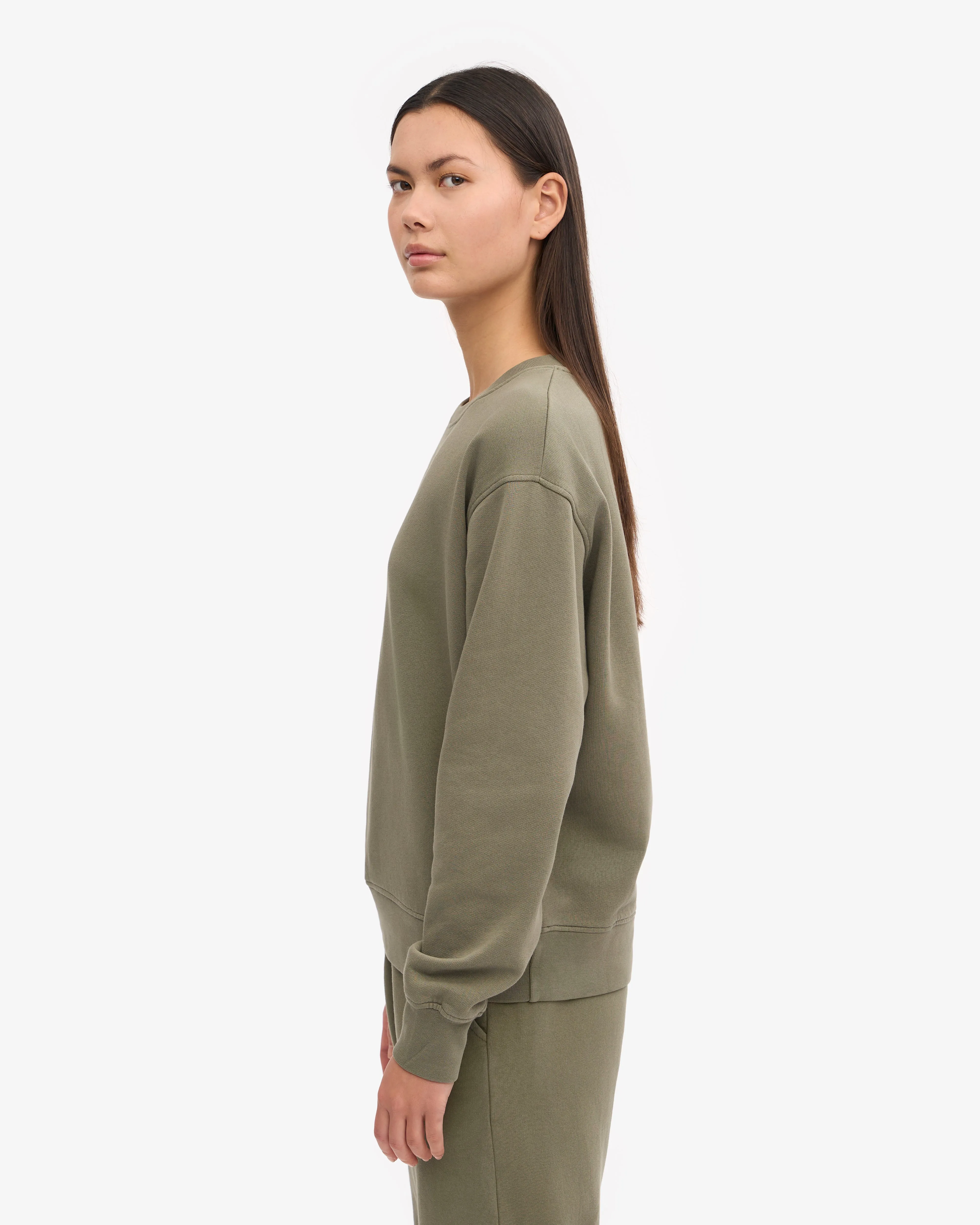 Women Classic Organic Crew - Dusty Olive