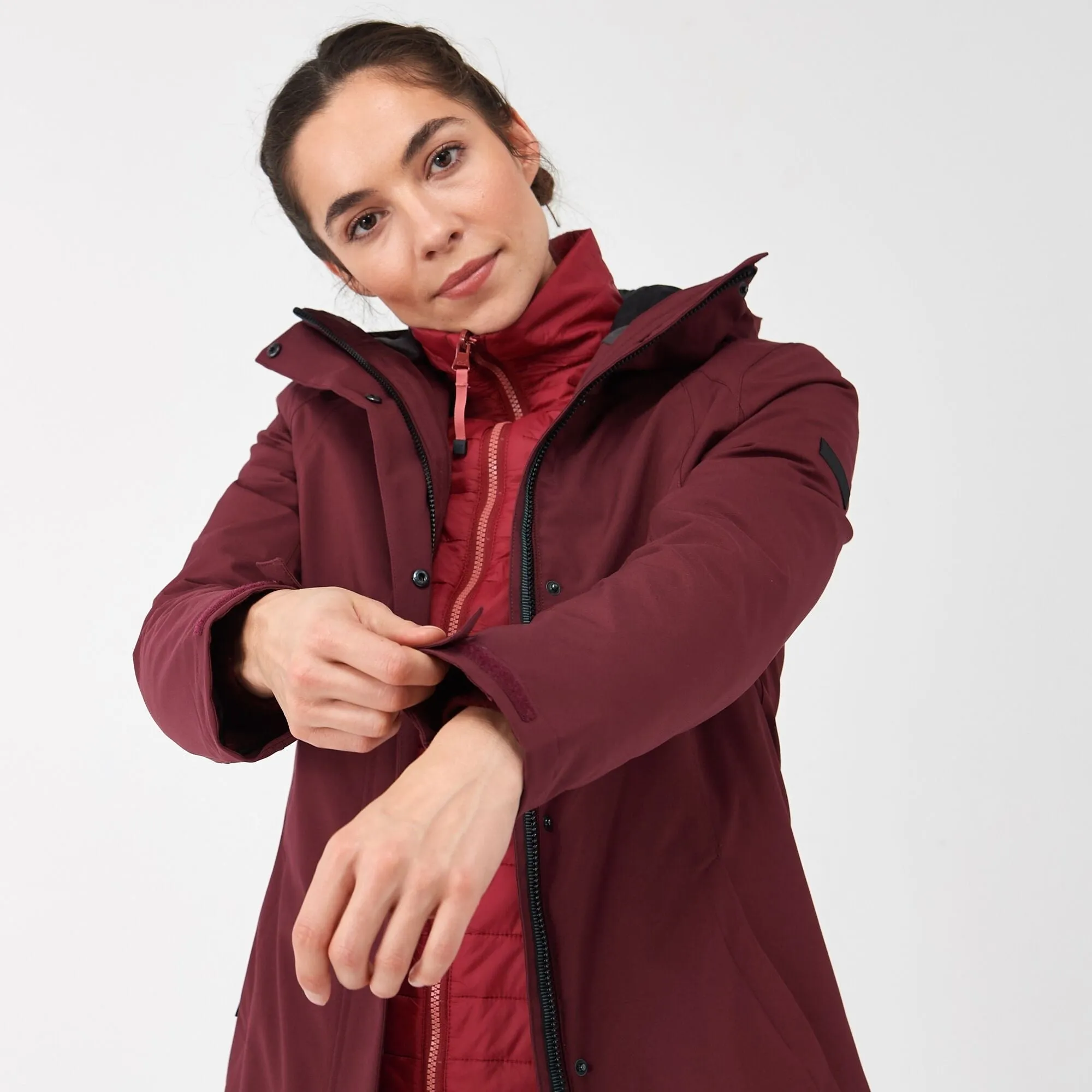 Women's Denbury IV 2 in 1 Waterproof Jacket | Burgundy Rumba Red