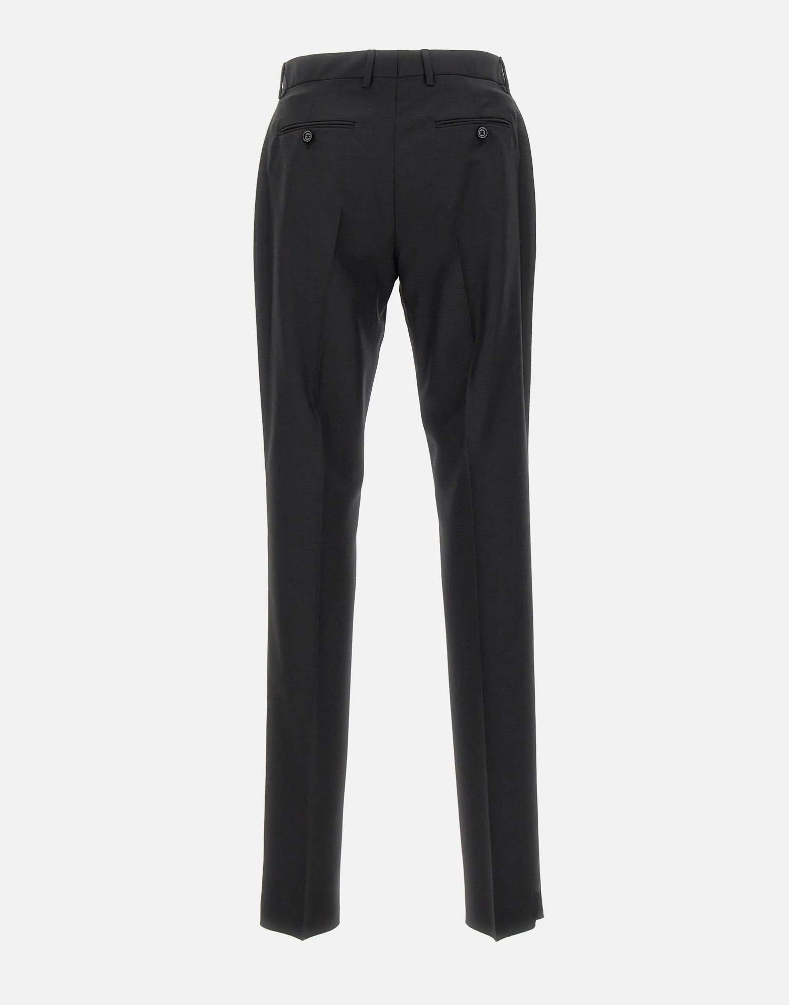 Wool and Cashmere Black Trousers for Men