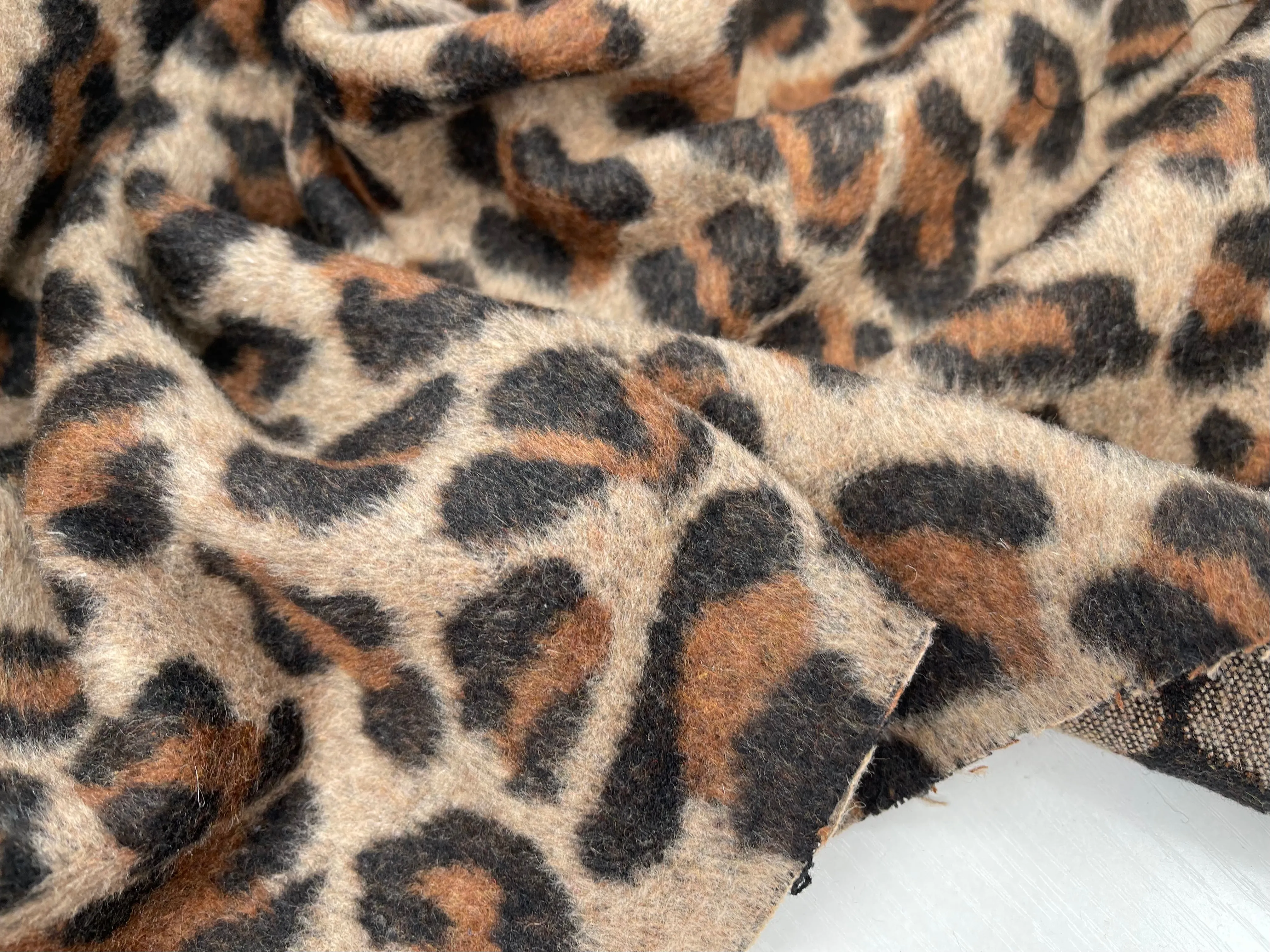 Wool Blend Leopard Fabric- 6067/9383