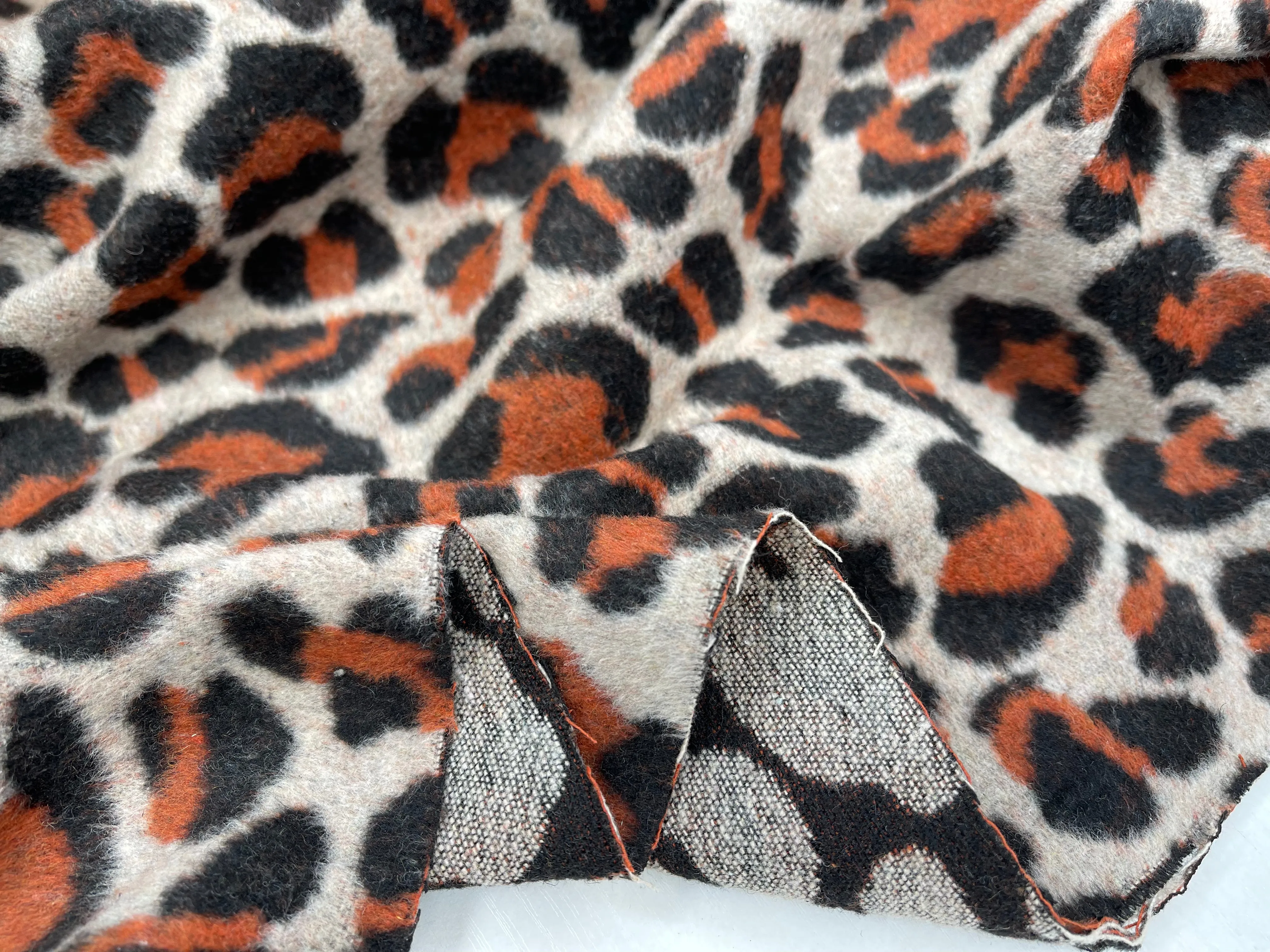 Wool Blend Leopard Fabric- 6067/9383