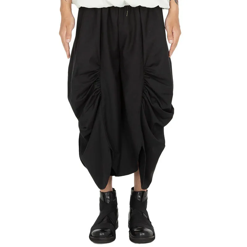 Wrinkled Loose Cropped Culottes